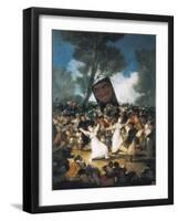 The Burial of the Sardine (Corpus Christi Festival on Ash Wednesday)-Francisco de Goya-Framed Art Print