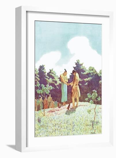 The Burial of Uncas-Newell Convers Wyeth-Framed Art Print