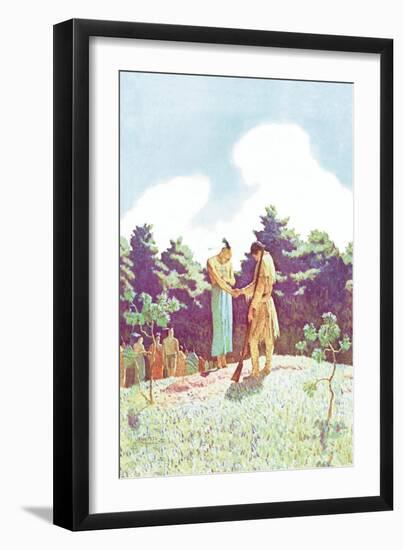 The Burial of Uncas-Newell Convers Wyeth-Framed Art Print