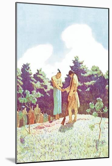 The Burial of Uncas-Newell Convers Wyeth-Mounted Art Print