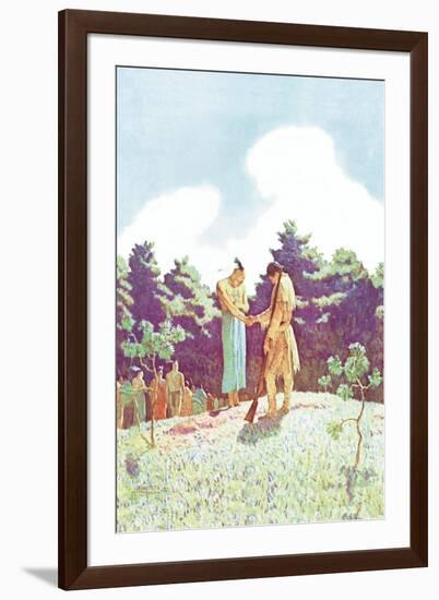 The Burial of Uncas-Newell Convers Wyeth-Framed Art Print