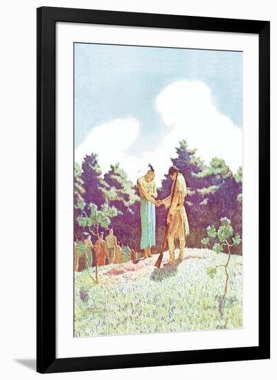 The Burial of Uncas-Newell Convers Wyeth-Framed Art Print