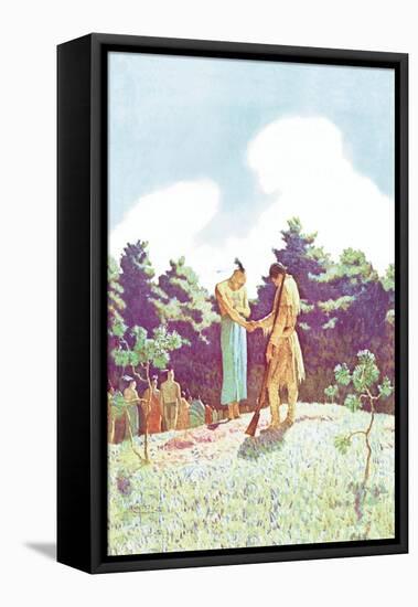 The Burial of Uncas-Newell Convers Wyeth-Framed Stretched Canvas