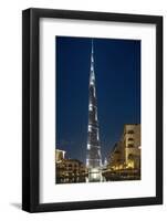 The Burj Khalifa (Armani Hotel) by Skidmore Owings, Merrill and Souk Al Bahar, Business Bay-Cahir Davitt-Framed Photographic Print