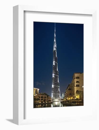 The Burj Khalifa (Armani Hotel) by Skidmore Owings, Merrill and Souk Al Bahar, Business Bay-Cahir Davitt-Framed Photographic Print