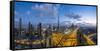 The Burj Khalifa Dubai, View across Sheikh Zayed Road and Financial Centre Road Interchange-Gavin Hellier-Framed Stretched Canvas