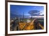 The Burj Khalifa Dubai, View across Sheikh Zayed Road and Financial Centre Road Interchange-Gavin Hellier-Framed Premium Photographic Print