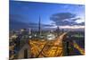 The Burj Khalifa Dubai, View across Sheikh Zayed Road and Financial Centre Road Interchange-Gavin Hellier-Mounted Premium Photographic Print