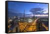 The Burj Khalifa Dubai, View across Sheikh Zayed Road and Financial Centre Road Interchange-Gavin Hellier-Framed Stretched Canvas