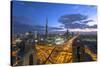 The Burj Khalifa Dubai, View across Sheikh Zayed Road and Financial Centre Road Interchange-Gavin Hellier-Stretched Canvas