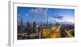 The Burj Khalifa Dubai, View across Sheikh Zayed Road and Financial Centre Road Interchange-Gavin Hellier-Framed Photographic Print