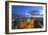 The Burj Khalifa Dubai, View across Sheikh Zayed Road and Financial Centre Road Interchange-Gavin Hellier-Framed Photographic Print