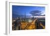 The Burj Khalifa Dubai, View across Sheikh Zayed Road and Financial Centre Road Interchange-Gavin Hellier-Framed Photographic Print