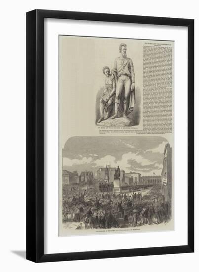 The Burke and Wills Monument at Melbourne-null-Framed Giclee Print