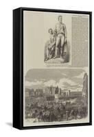 The Burke and Wills Monument at Melbourne-null-Framed Stretched Canvas