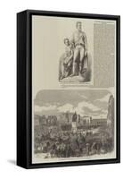 The Burke and Wills Monument at Melbourne-null-Framed Stretched Canvas