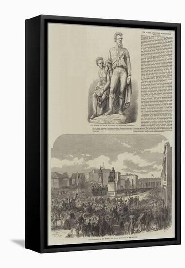 The Burke and Wills Monument at Melbourne-null-Framed Stretched Canvas