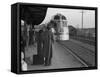 The Burlington Zephyr, East Dubuque, Illinois, c.1940-John Vachon-Framed Stretched Canvas