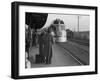 The Burlington Zephyr, East Dubuque, Illinois, c.1940-John Vachon-Framed Photo