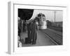 The Burlington Zephyr, East Dubuque, Illinois, c.1940-John Vachon-Framed Photo