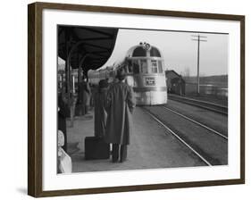 The Burlington Zephyr, East Dubuque, Illinois, c.1940-John Vachon-Framed Photo