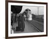 The Burlington Zephyr, East Dubuque, Illinois, c.1940-John Vachon-Framed Photo