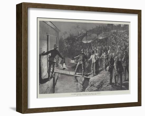 The Burmah Expedition, Departure of King Theebaw from Mandalay-William Heysham Overend-Framed Giclee Print