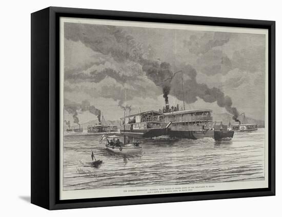 The Burmah Expedition, Flotilla, with Troops on Board, Going Up the Irrawaddy to Bhamo-Melton Prior-Framed Stretched Canvas