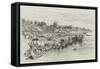 The Burmah Expedition, Thyetmyo, the Frontier Station, from the River Irrawaddy-Melton Prior-Framed Stretched Canvas