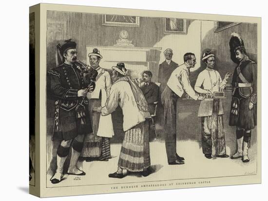 The Burmese Ambassadors at Edinburgh Castle-Sir James Dromgole Linton-Stretched Canvas
