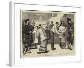 The Burmese Ambassadors at Edinburgh Castle-Sir James Dromgole Linton-Framed Giclee Print