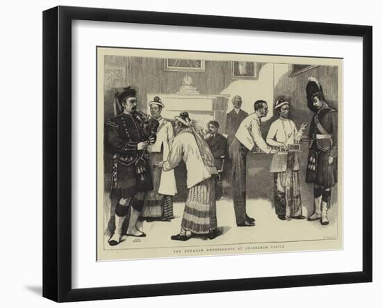 The Burmese Ambassadors at Edinburgh Castle-Sir James Dromgole Linton-Framed Giclee Print