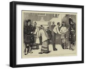 The Burmese Ambassadors at Edinburgh Castle-Sir James Dromgole Linton-Framed Giclee Print