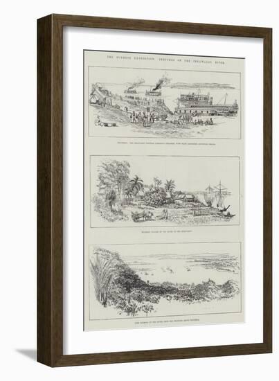 The Burmese Expedition, Sketches on the Irrawaddy River-null-Framed Giclee Print