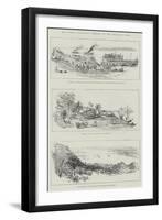 The Burmese Expedition, Sketches on the Irrawaddy River-null-Framed Giclee Print