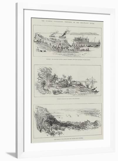 The Burmese Expedition, Sketches on the Irrawaddy River-null-Framed Giclee Print