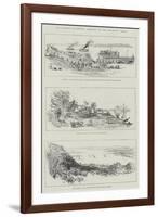 The Burmese Expedition, Sketches on the Irrawaddy River-null-Framed Giclee Print
