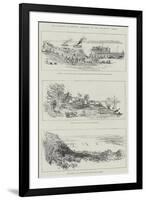 The Burmese Expedition, Sketches on the Irrawaddy River-null-Framed Giclee Print