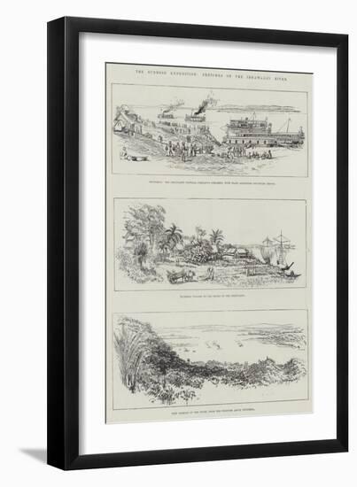 The Burmese Expedition, Sketches on the Irrawaddy River-null-Framed Premium Giclee Print