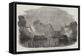 The Burmese War, European Troops Despatched from Rangoon to the Pagoda Garrison, at Pegu-null-Framed Stretched Canvas