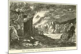 The Burning of a Germanic Village by the Romans-Willem II Steelink-Mounted Giclee Print