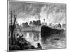 The Burning of Chicago, Illinois, USA, 1871-null-Mounted Giclee Print