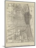 The Burning of Chicago, Plan of Chicago-null-Mounted Giclee Print