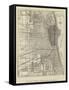 The Burning of Chicago, Plan of Chicago-null-Framed Stretched Canvas