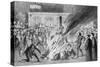 The Burning of Edward Underhill on Tower Green, 1840-George Cruikshank-Stretched Canvas