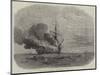 The Burning of HMS Bombay Off Montevideo-null-Mounted Premium Giclee Print