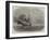 The Burning of HMS Bombay Off Montevideo-null-Framed Giclee Print