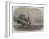 The Burning of HMS Bombay Off Montevideo-null-Framed Giclee Print