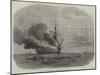 The Burning of HMS Bombay Off Montevideo-null-Mounted Giclee Print