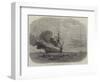 The Burning of HMS Bombay Off Montevideo-null-Framed Giclee Print